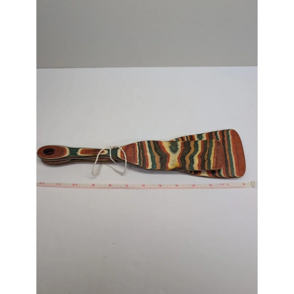 2 Spatulas Colorful Handmade Pakka Wood Kitchen Utensil‎ New